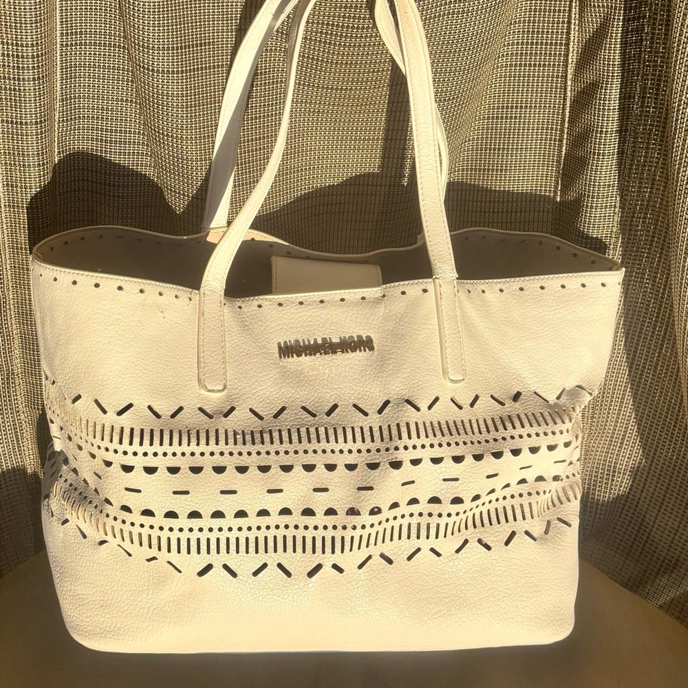 Michael Kors Cream Perforated Tote